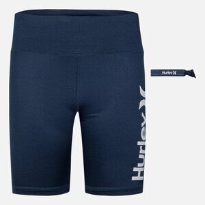 Hurley Big Girls H2O-Dri Beach Active Bike Shorts - Midnight Navy L